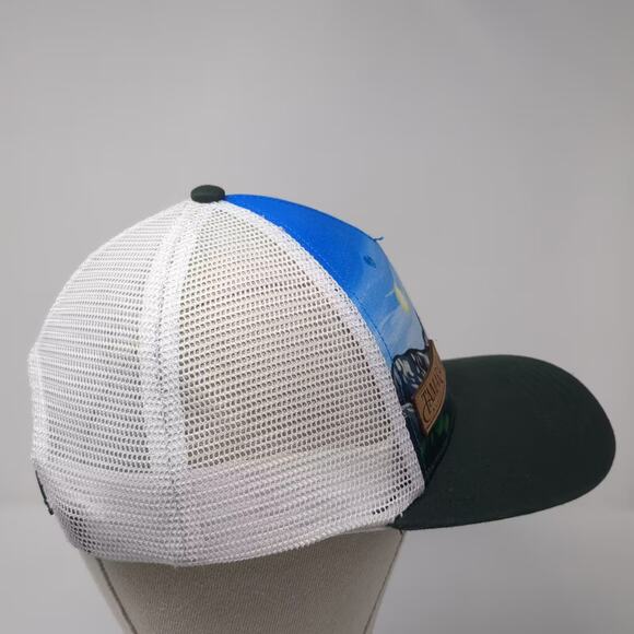 Locale Trucker Hat Blue White One Size Tamarack Resort Mountain Mesh Snapback - Picture 5 of 10